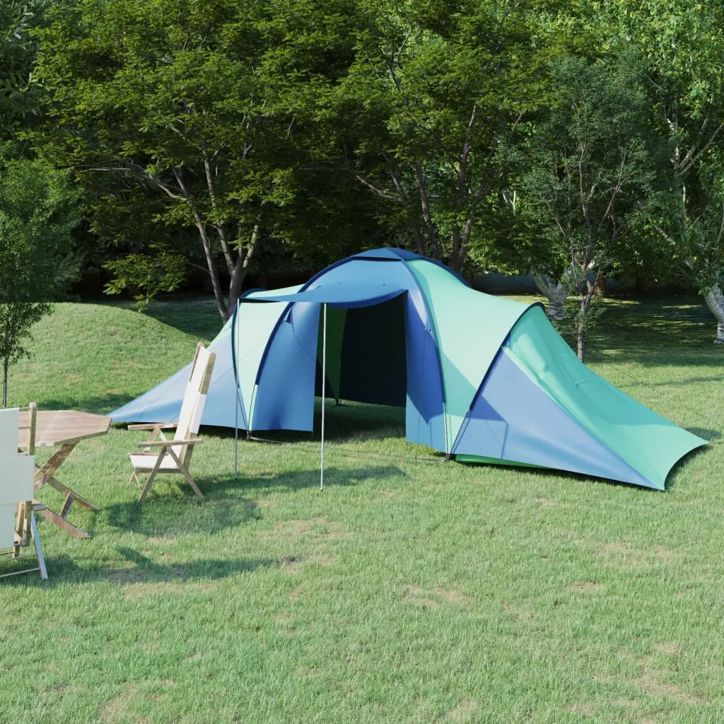 Familienzelt Kuppelzelt Campingzelt 6 Personen Blau und Grn