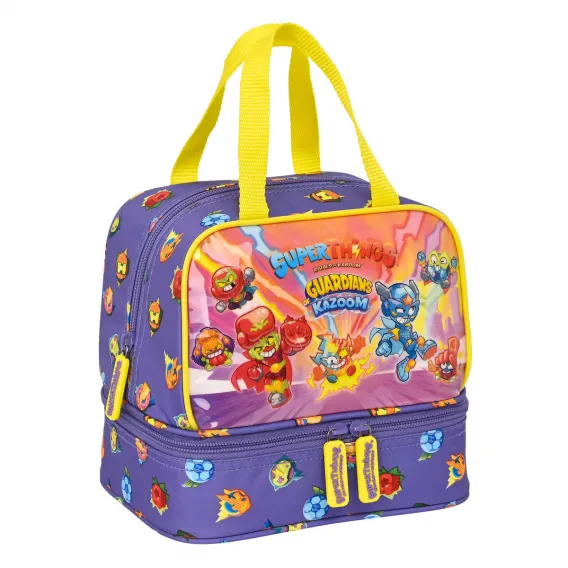 Superthings Lunchbox SuperThings Guardians of Kazoom Lila Gelb 20 x 20 x 15 cm Khltasche