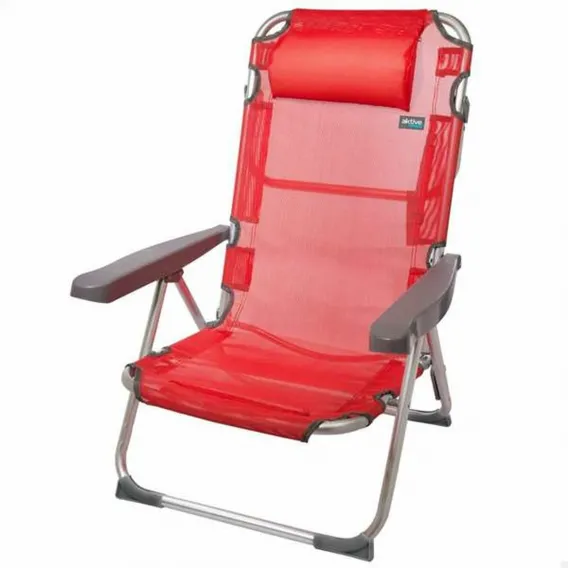 Color baby Strandstuhl Color Baby 48 x 60 x 90 cm Rot Aluminium Sessel Camping