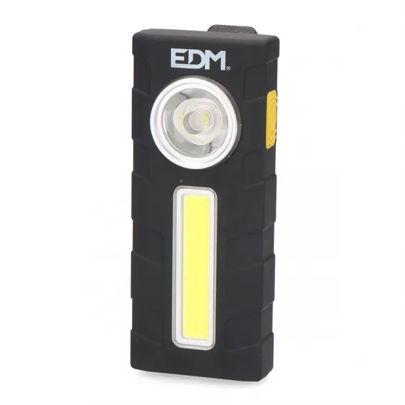 Edm Taschenlampe LED EDM Flachmann Schwarz 320 Lm