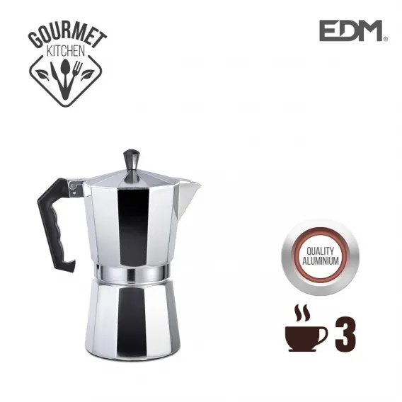 Edm Kaffeemaschine EDM 3 Tassen Aluminium