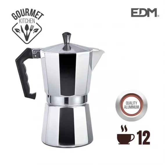 Kaffeemaschine EDM 12 Tassen Aluminium