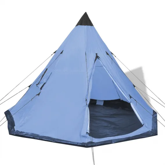 Familienzelt Tipi-Zelt Campingzelt  4-Personen-Zelt Blau