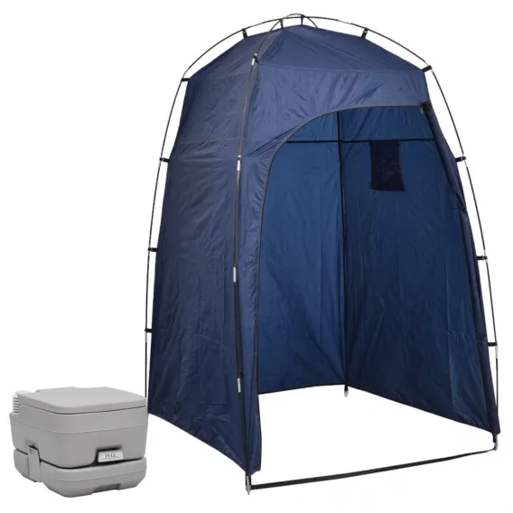 Zelt Kuppelzelt mit Tragbare Campingtoilette mit Zelt 10 10 L